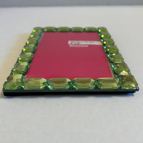 Bouclair 4"x6" green bejewelled picture frame - Picture 4 of 10